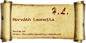 Horváth Leonetta névjegykártya