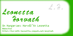 leonetta horvath business card
